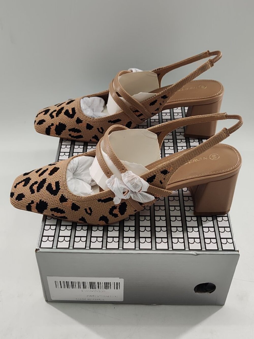 Women's Nubella Chunky Low Heel Slingback Square Toe Size 8.5 P#674@CMK - Picture 5 of 8